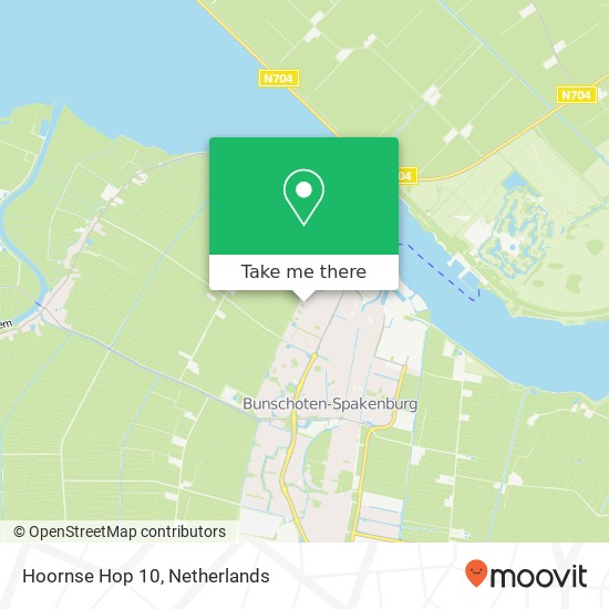 Hoornse Hop 10, 3752 TM Bunschoten Spakenburg kaart