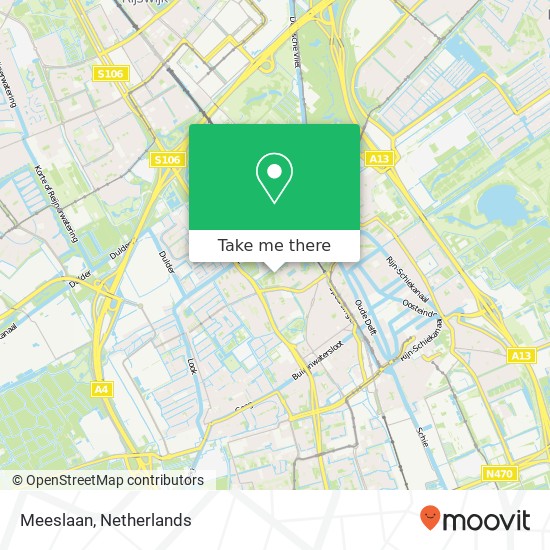 Meeslaan, 2613 ZA Delft kaart