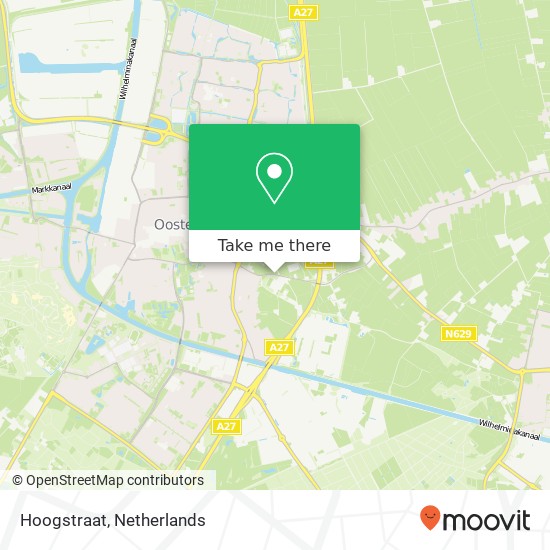 Hoogstraat, Hoogstraat, 4901 PK Oosterhout, Nederland kaart