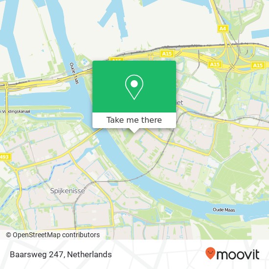 Baarsweg 247, 3192 VR Hoogvliet kaart