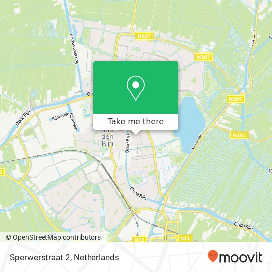 Sperwerstraat 2, 2406 VE Alphen aan den Rijn kaart