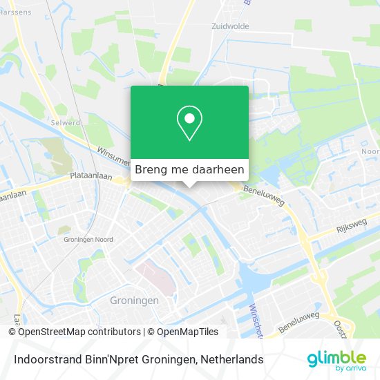 Indoorstrand Binn'Npret Groningen kaart