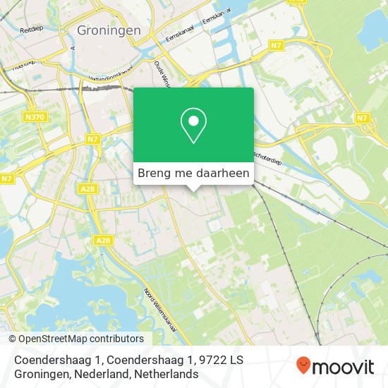 Coendershaag 1, Coendershaag 1, 9722 LS Groningen, Nederland kaart