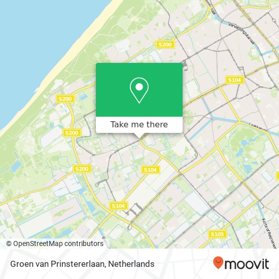 Groen van Prinstererlaan, 2552 Den Haag kaart