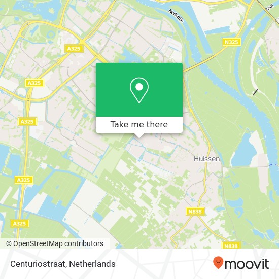 Centuriostraat, 6852 Huissen kaart