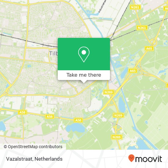 Vazalstraat, Vazalstraat, 5021 DP Tilburg, Nederland kaart