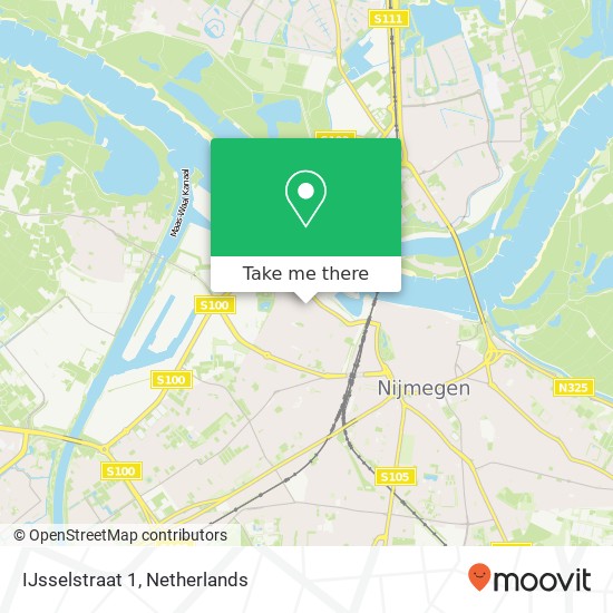 IJsselstraat 1, 6541 XT Nijmegen kaart