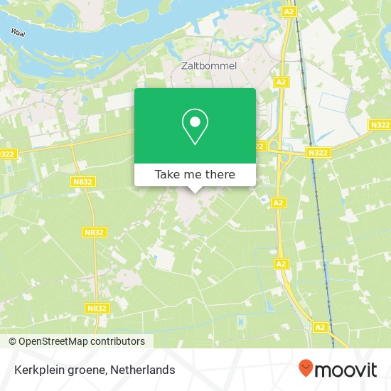 Kerkplein groene, 5314 Bruchem kaart