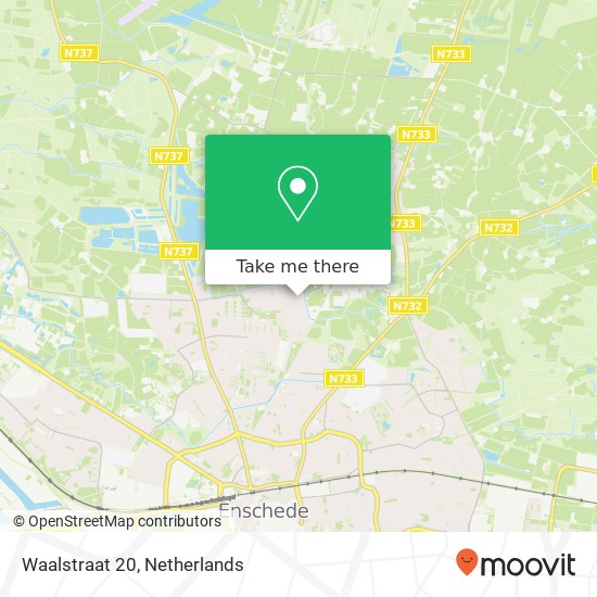 Waalstraat 20, 7523 RJ Enschede kaart