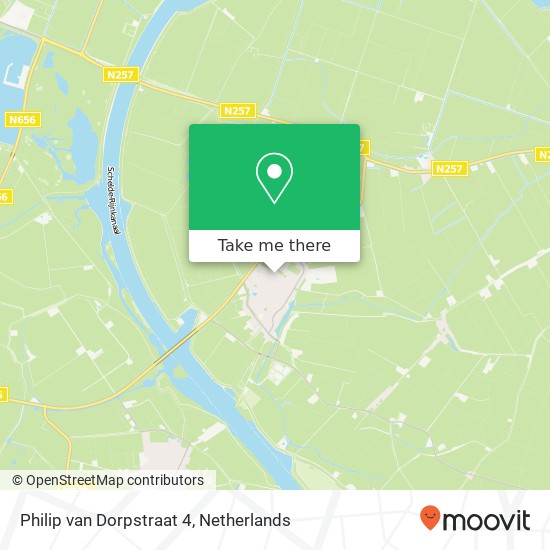 Philip van Dorpstraat 4, 4681 BR Nieuw-Vossemeer kaart