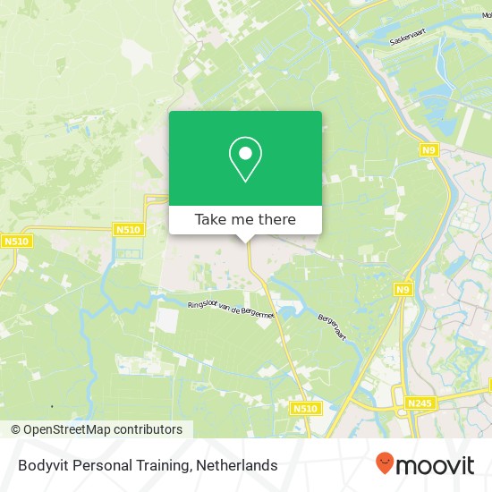 Bodyvit Personal Training, Bergerweg 20C kaart