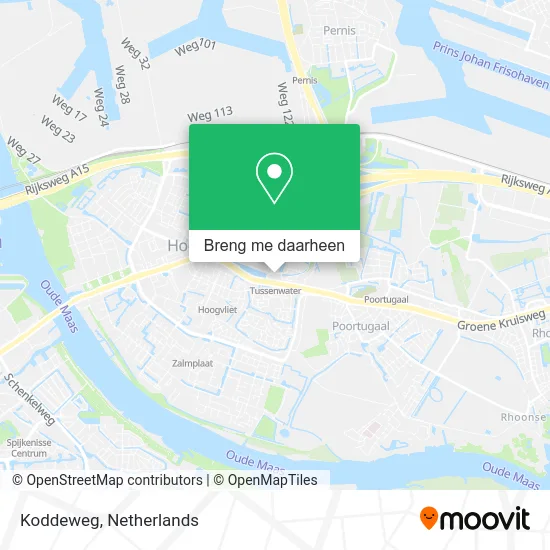 Koddeweg kaart