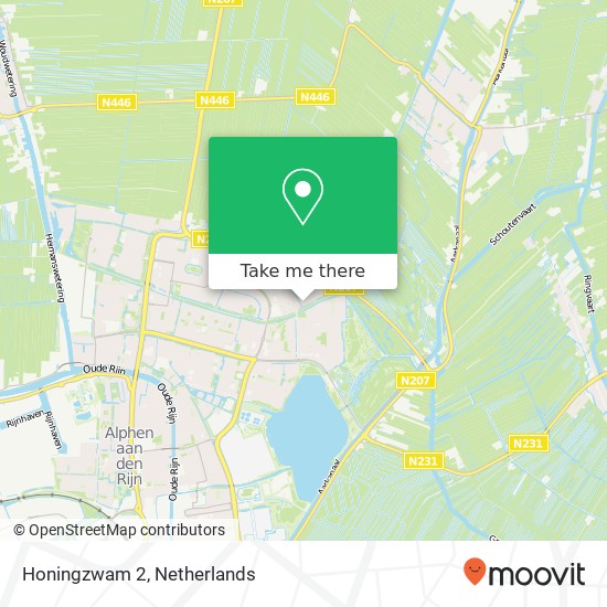 Honingzwam 2, 2403 HN Alphen aan den Rijn kaart