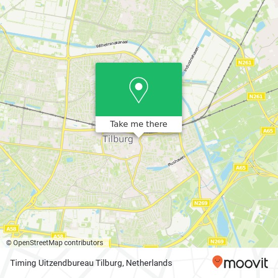 Timing Uitzendbureau Tilburg, Heuvelring 55 kaart