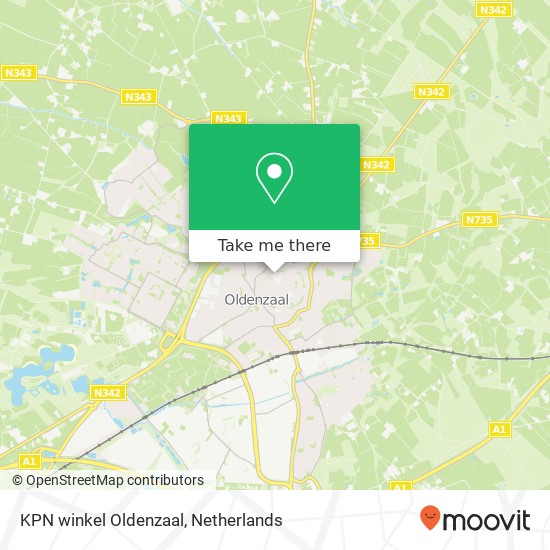 KPN winkel Oldenzaal, De Driehoek 11 kaart