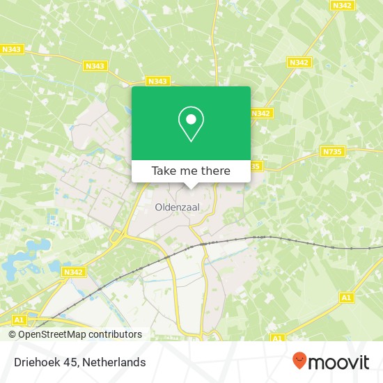 Driehoek 45, Driehoek 45, 7571 AJ Oldenzaal, Nederland kaart