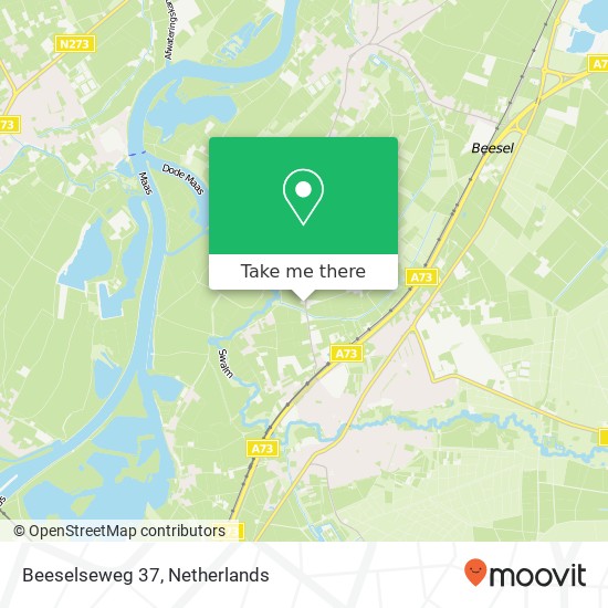 Beeselseweg 37, Beeselseweg 37, 6071 PL Swalmen, Nederland kaart