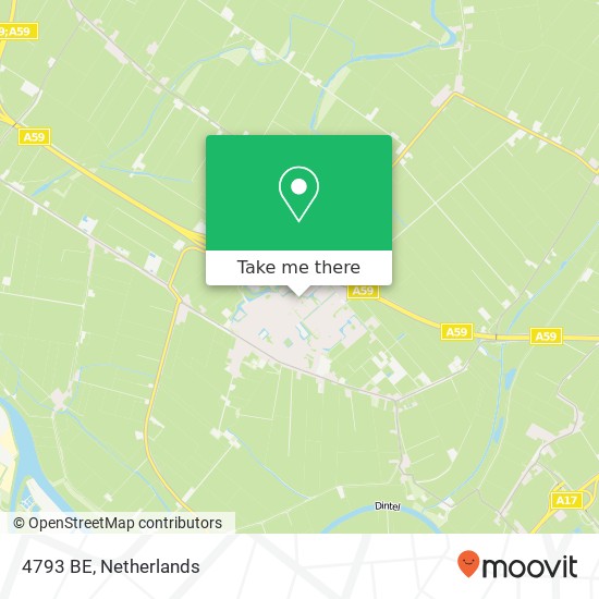 4793 BE, 4793 BE Fijnaart, Nederland kaart