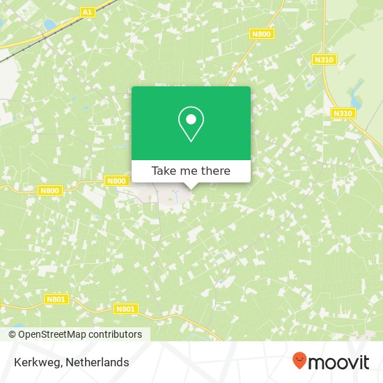 Kerkweg, 3774 DA Kootwijkerbroek kaart