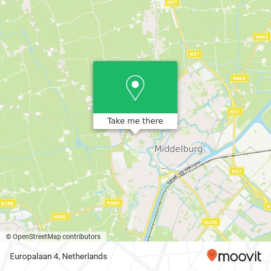 Europalaan 4, 4334 EB Middelburg kaart