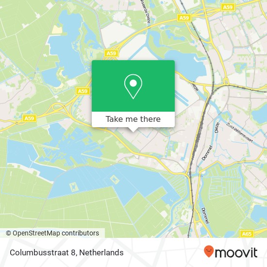 Columbusstraat 8, 5223 RJ 's-Hertogenbosch kaart