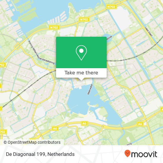 De Diagonaal 199, De Diagonaal 199, 1315 XM Almere, Nederland kaart