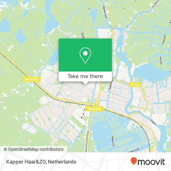 Kapper Haar&ZO, Noorderhoofdstraat 1 kaart