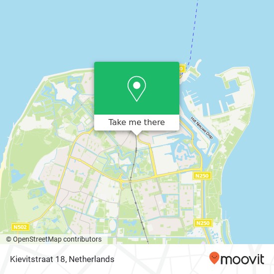 Kievitstraat 18, Kievitstraat 18, 1781 ZE Den Helder, Nederland kaart