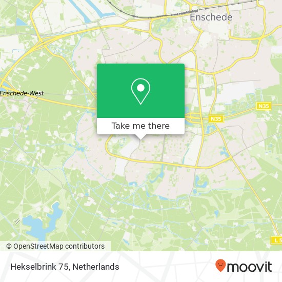 Hekselbrink 75, 7544 BT Enschede kaart