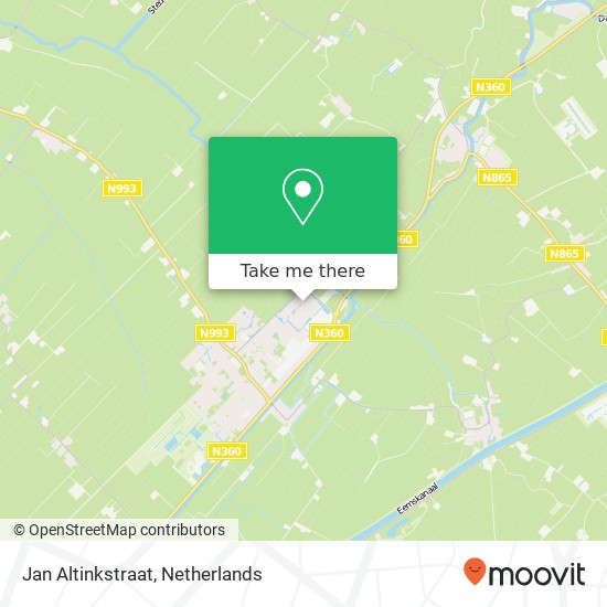 Jan Altinkstraat, 9791 DK Ten Boer kaart