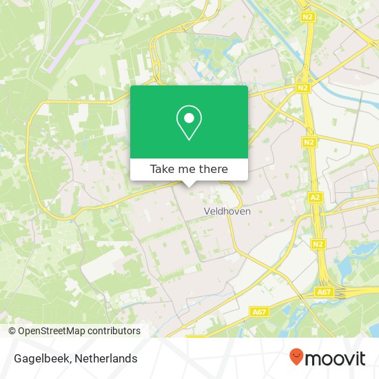 Gagelbeek, Gagelbeek, 5501 AL Veldhoven, Nederland kaart