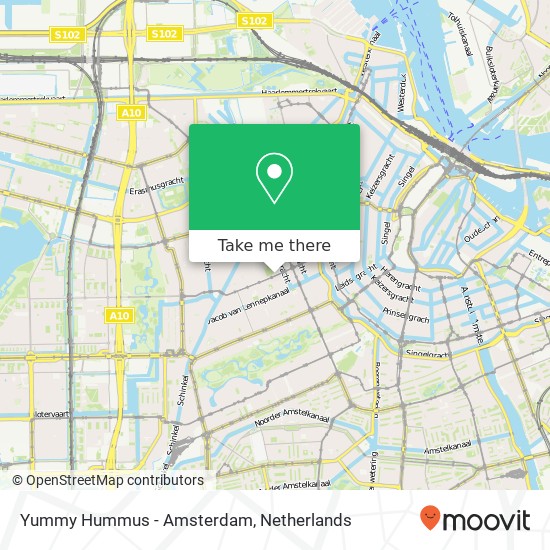Yummy Hummus - Amsterdam, Kinkerstraat 142 kaart
