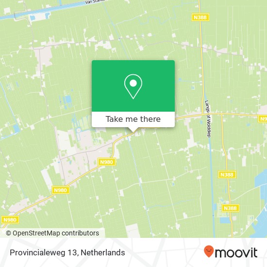 Provincialeweg 13, 9861 Grootegast kaart