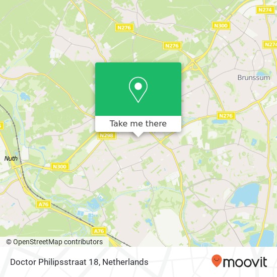 Doctor Philipsstraat 18, 6431 EG Hoensbroek kaart