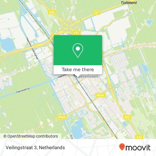 Veilingstraat 3, 8442 PZ Heerenveen kaart