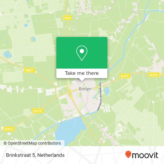 Brinkstraat 5, 9531 JM Borger kaart