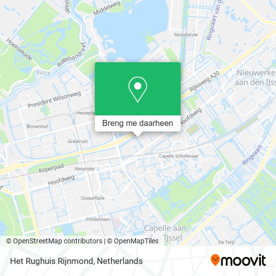 Het Rughuis Rijnmond kaart