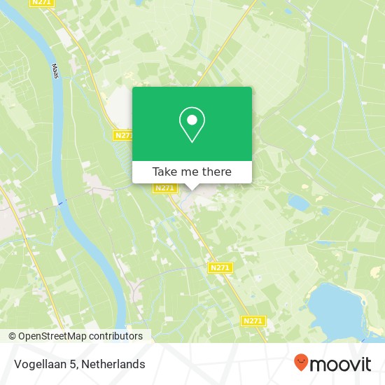 Vogellaan 5, 5854 GS Nieuw-Bergen kaart