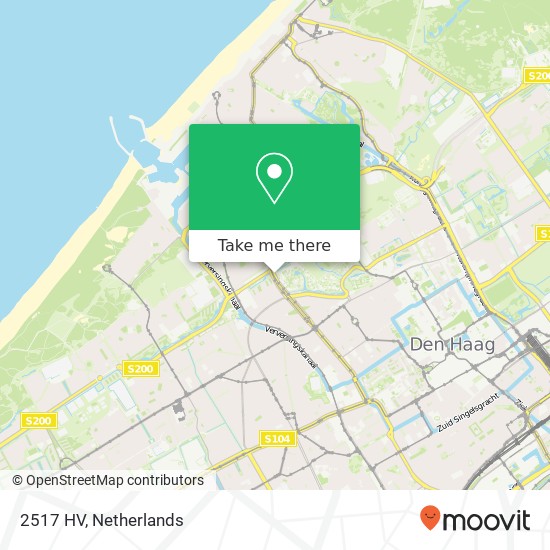 2517 HV, 2517 HV Den Haag, Nederland kaart