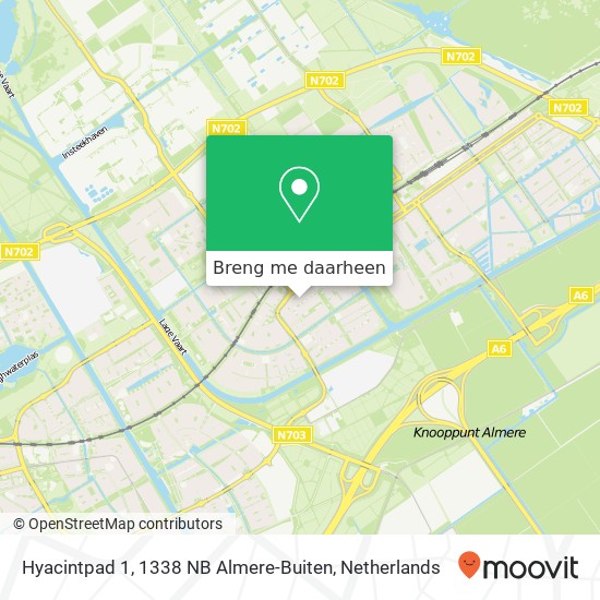 Hyacintpad 1, 1338 NB Almere-Buiten kaart