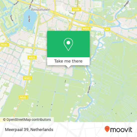Meerpaal 39, 1186 ZM Amstelveen kaart