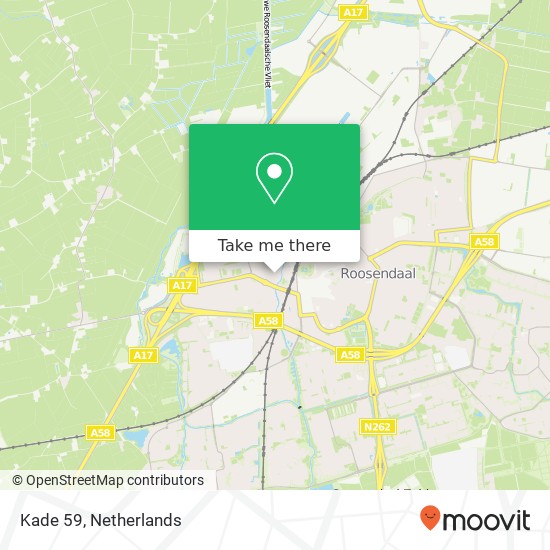 Kade 59, 4703 GC Roosendaal kaart