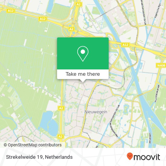 Strekelweide 19, 3437 XX Nieuwegein kaart