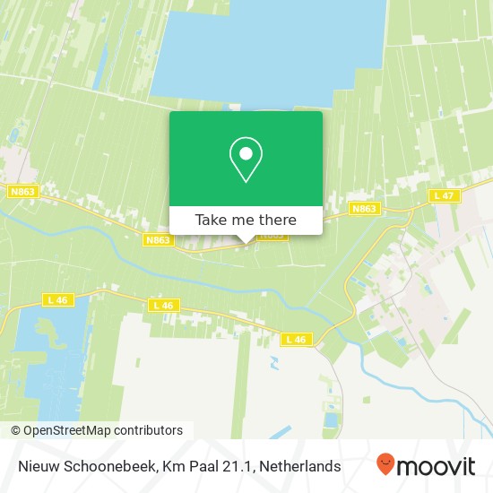 Nieuw Schoonebeek, Km Paal 21.1 kaart