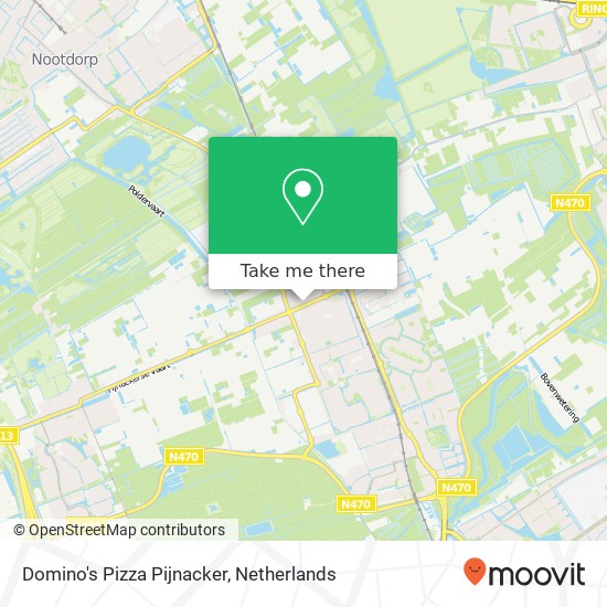 Domino's Pizza Pijnacker, Oostlaan 5 kaart