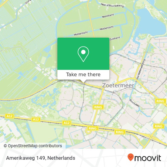 Amerikaweg 149, Amerikaweg 149, 2717 AV Zoetermeer, Nederland kaart