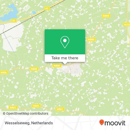 Wesselseweg, 3774 Kootwijkerbroek kaart