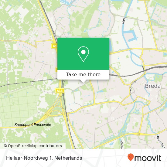 Heilaar-Noordweg 1, 4814 RS Breda kaart