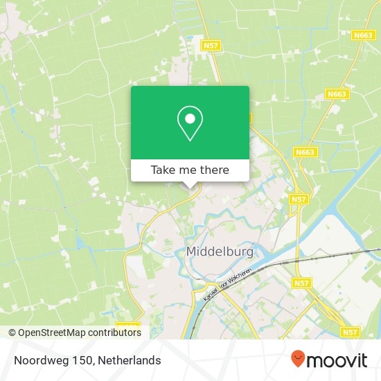 Noordweg 150, 4333 GM Middelburg kaart