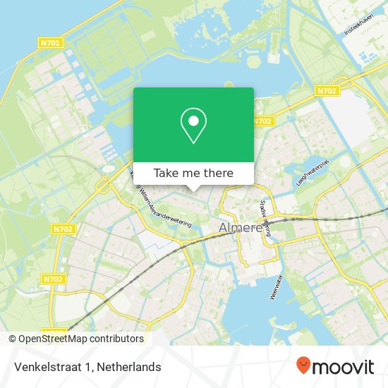 Venkelstraat 1, 1314 KV Almere-Stad kaart